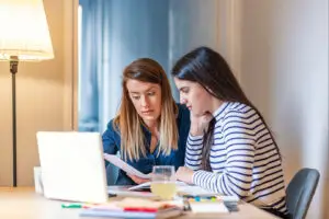 teen receiving career coaching and advice